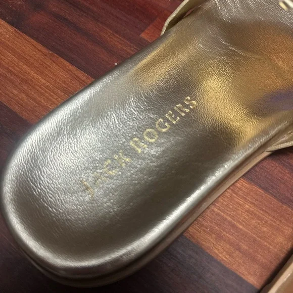 Jack Rogers Gold Sandals- Size 9.5 - Picture 3 of 5